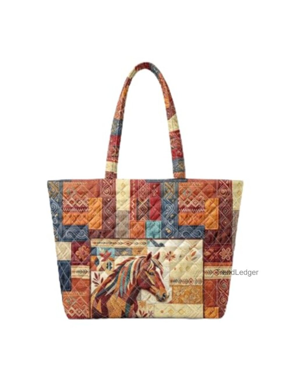 Quilted Tote Bag Lightweight Shoulder Handbag 14" Laptop Work Travel